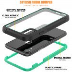 Wholesale iPhone Xs Max Clear Dual Defense Case (Green)